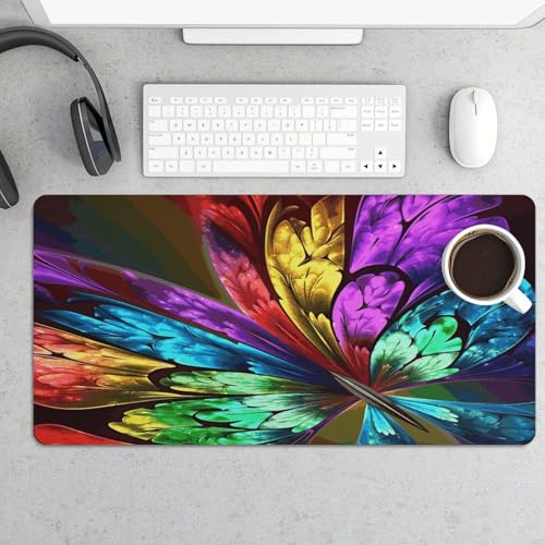 Rainbow Butterfly Desk Pad Large Office Desk Mat miniatura 5