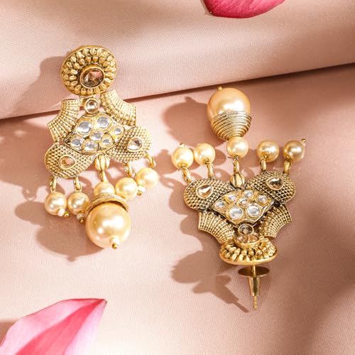 Image of Rubans Long Necklace Set Gold Plated Traditional Stylish Multicolour Jewellery Gift for Women & Girls