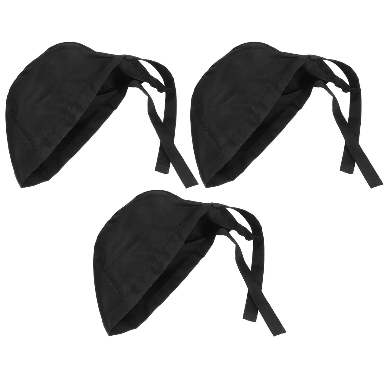 CALLARON Gorros de Chef con Cinta Negra de Tela, Diseño Simple y Cómodo, Transpirable y Agradable, Paquete de 3 para Mujeres en Trabajo y Vida Diaria