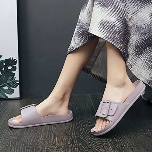 Image of L LOUBIT Cloud Slides for Women with Arch Support Pillow Soft Recovery Sandals Lightweight Summer Beach Slippers Non-Slip Shower Shoes