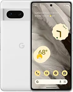 Google Pixel 7 5G 128GB 8GB RAM 24-Hour Battery Factory Unlocked for GSM Carriers Global Version - Snow (Renewed)
