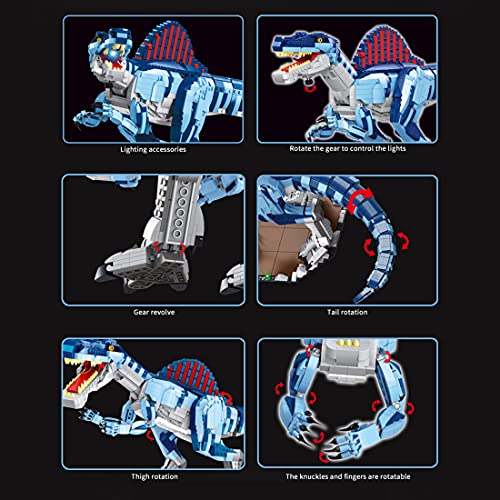 BANDRA Dinosaurier Bausteine Kit mit Beleuchtung Dinosaurier Spielzeug kompatibel mit Lego - 2086+St – Bild 5
