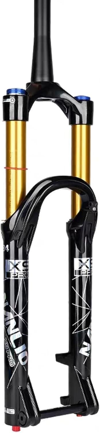 WIQUYBML Bicycle Suspension Fork, Mountain Bike Front Downhill Fork with Air Suspension, 160 mm Travel, 100 x 15 Thru Axle, Disc Brakes, Tension Adjuster, 26/27.5/29in B,27.5in