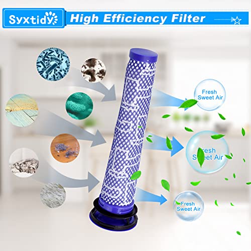 Image of 4 Pack Pre Filter Replacements for Dyson Animal Absolute V7 V8 V6 DC58 DC59 Motorhead Total Clean Cordless Vacuum Cleaner,Compare to Part # 965661-01