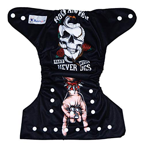 Image of Babymoon (Set of 3-1 Cloth Diaper with 2 5Layesr Bamboo Insert) Premium Adjustable Reusable Washable Cloth Diaper for Baby