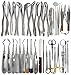 German 75 Pcs Dental Oral Extraction Extracting Forceps Elevators Instruments Set Kit Made of Premium Quality Stainless Steel