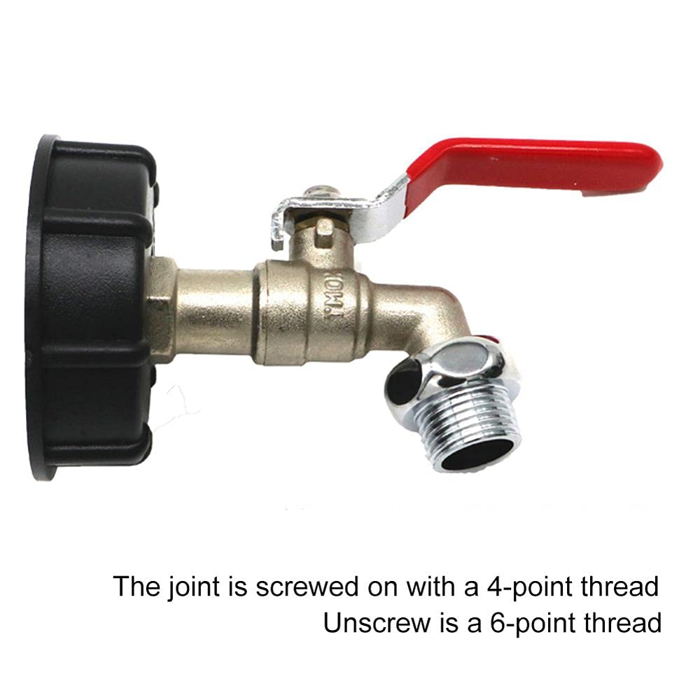 Adaptador Para Tanque IBC - Conector De Manguera De Jardín 1/2", Para Drenaje De Válvula, Grifo