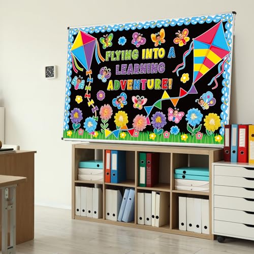 Tableau d'affichage de printemps pour classe et bureau avec fleurs 3D