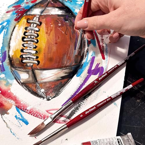 Image of da Vinci Watercolor Series 5580 Size 2 Round - CosmoTop Spin Multi-Diameter Synthetic - Holds More Water Than Any Other Synthetic - Made in Germany