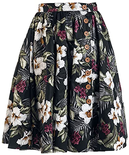 Hell Bunny Tahiti Skirt Frauen Mittellanger Rock schwarz M Hell Bunny Tahiti Skirt Frauen Mittellanger Rock schwarz M
