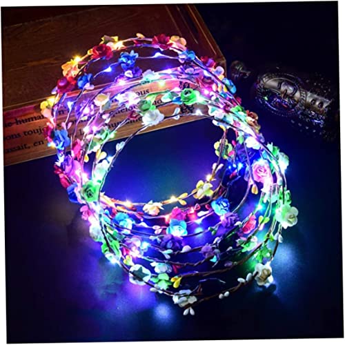 Catálogo para Comprar On-line Coronas y guirnaldas - los preferidos. 42 Diadema de flores LED, corona de flores, guirnalda, diadema, tocado floral para mujeres, niñas, accesorios para el cabello, cumpleaños, bodas, festivales, fiestas, 8 piezas