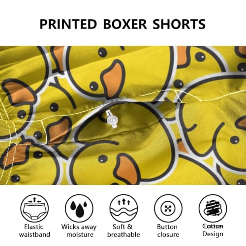 Image of Men's Boxer Shorts Cotton Loose Underwear with Button Fly