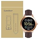 Lamshaw Leather Strap Replacement Band for Fossil Q Venture Smartwatch Strap (leather-coffee)