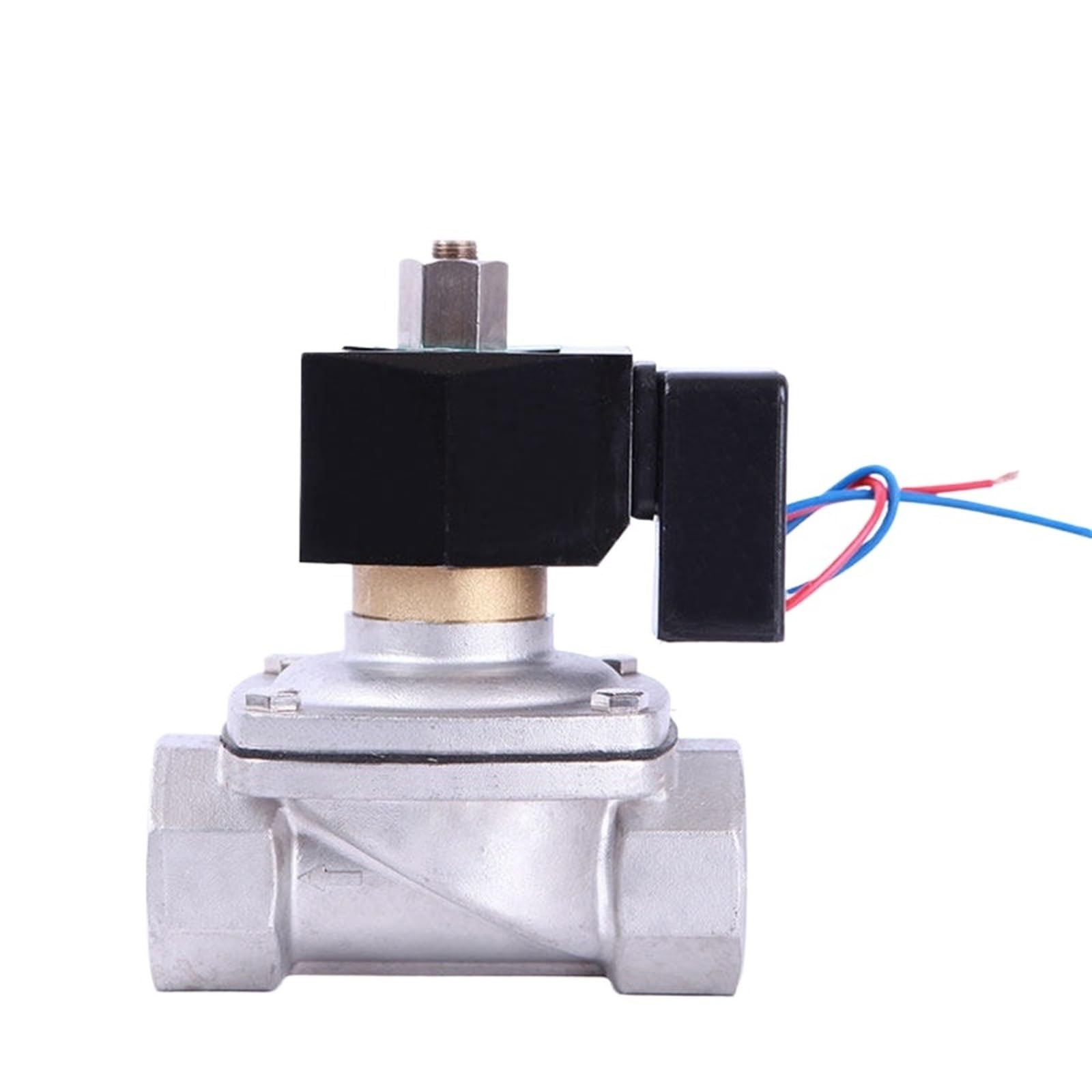 Électrovanne acier inoxydable 1-1/4 normalement ouverte 110VAC 24VDC