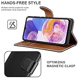 iCatchy for Samsung Galaxy A23 Case Leather Wallet Book Flip Folio Stand View Cover Pouch for Samsung Galaxy A23 5G (Black) - Image 4