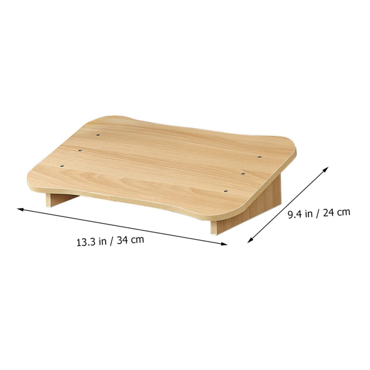 UKCOCO Poggiapiedi da Ufficio e Sgabello in Legno Piccolo Inclinato, Supporto Ergonomico per Piedi Sotto Scrivania, Pratico Accessorio Multiuso per Casa e Luogo di Lavoro