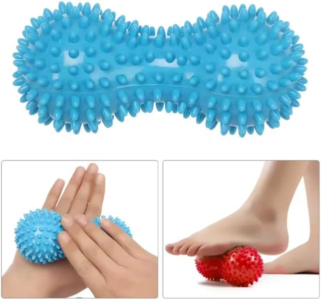 Miniatura 3 de Bolas de maní suaves para masaje, reflexología de presión, masajeador de maní, alivio miofascial para fascitis de pies, 1 paquete (verde)