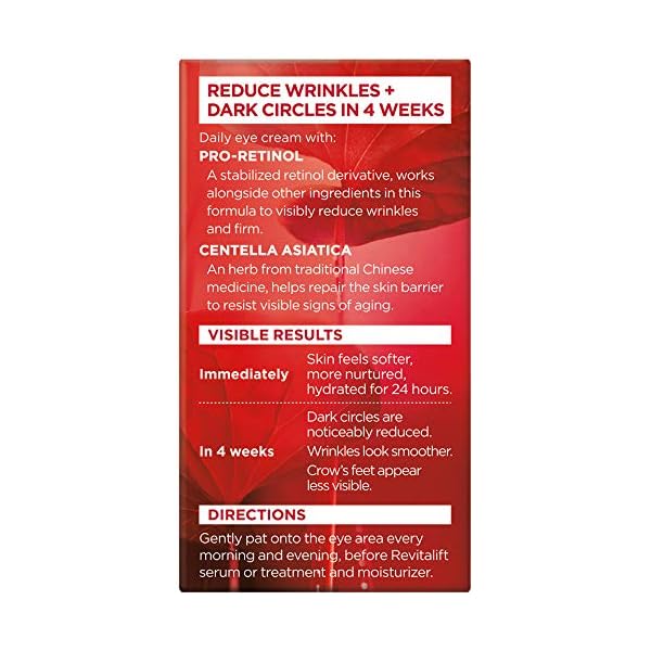 LOreal-Paris-Skincare-Revitalift-Anti-Wrinkle-and-Firming-Eye-Cream-with-Pro-Retinol-Treatment-to-Reduce-Dark-Circles-Fragrance-Free-05-oz L'Oreal Paris Skincare Revitalift Anti-Wrinkle and Firming Eye Cream with Pro Retinol, Treatment to Reduce Dark Circles, Fragrance Free, 0.5 oz.