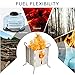 Hotdevil Camping Solo Stove Stainless ALL-Fuel Folding Backpacking Stove Single Burner Fire Pit Portable Butane Fuel Stoves on Propane Gas Ethanol Wood Charcoal for Outdoor Cooking Boil Survival Kit