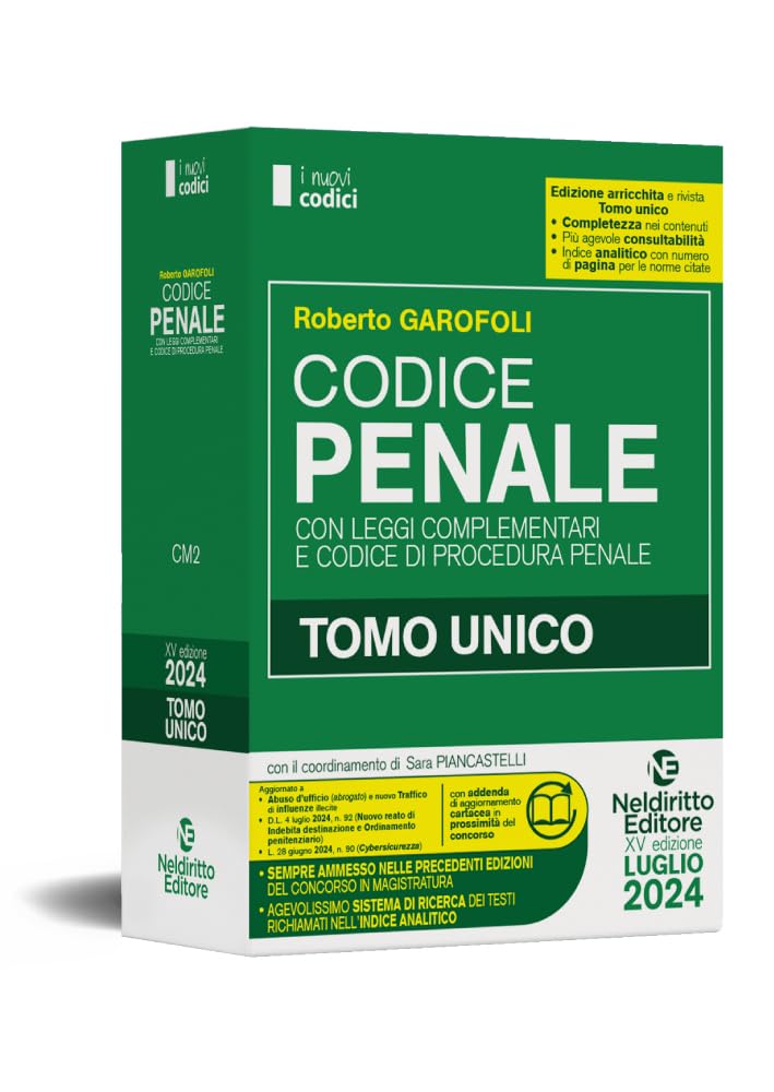 Concorso Magistratura. Codice penale e leggi complementari