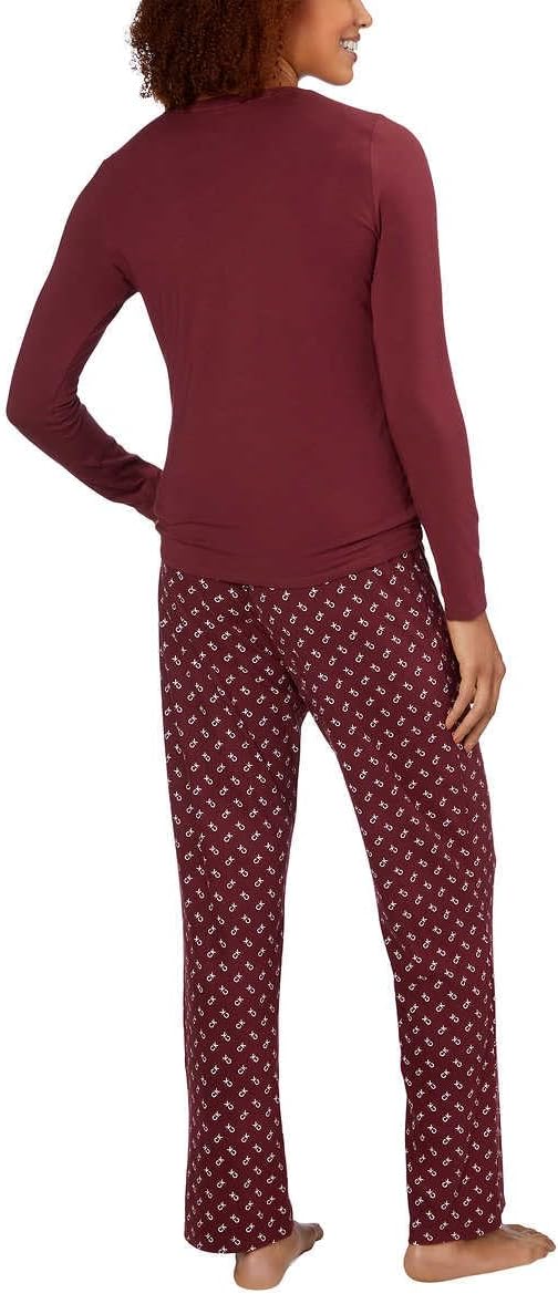 Calvin Klein Womens 2 Piece Fleece Pajama Set - Image 2