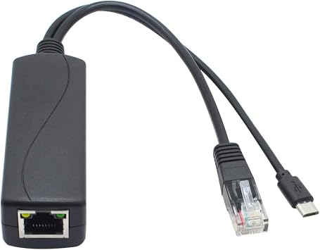ANVISION AV-PS05-1 5V PoE Splitter 48V to 5V 2.4A Adapter with Micro USB Plug IEEE 802.3af Compatible for IP Camera Tablets Dropcam or Raspberry Pi and More Pack of 4