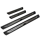 Lot de 4 Protections de Seuil de Portière de Voiture pour Peugeot 208 II/Allure Auto Ecole/Roadtrip/208 GT 2019 2023 2024+, Plaques de Protection en Acier Inoxydable Bandes de Pédales Welcome