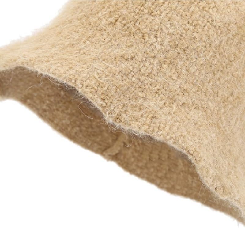 Outdoor Retro Lambskin Fisherman Hat Japanese Basin Hat Bucket Hat for Travel Camping