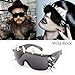 Vdaxvme Eye-Catching Punk Studded Shades for Halloween Cosplay and Shows Concert Accessories Fashion Statement Shades