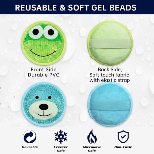 Image of Gel Ice Pack for Injuries 2 Packs Cute Reusable Hot Cold Gel Packs