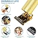 𝐇𝐚𝐢𝐫 𝐂𝐥𝐢𝐩𝐩𝐞𝐫𝐬 for Mens Cordless 𝐇𝐚𝐢𝐫 𝐓𝐫𝐢𝐦𝐦𝐞𝐫 T-Blade Trimmer Professional Haircut & Grooming Kit Rechargeable Clippers Hair Trimmer Shaver Cutting Kit with LCD Display (Gold)