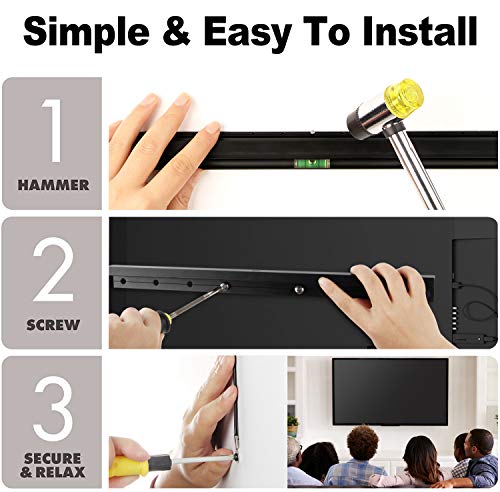 Hypigo No Stud Tv Wall Mount, Studless Tv Drywall Hanger Bracket For 26-55 Inch Flat Screens, No Adhesive, No Drill, Easy Install #TOP2