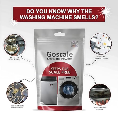 Image of LG Washing Machine Cleaner Descaler Powder Descaling Appliance Quick Drum Descale Deep Cleaning for Semi and Fully Automatic Front and Top Load Tub Clean Pouches 100g (4 oF pACKET)