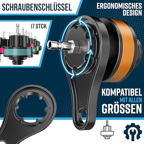 MASKO® Comprobador de sistema de refrigeración y dispositivo de purga | Comprobador de presión del radiador, dispositivo de purga de 28 piezas, incluye adaptador de radiador universal, bomba de vacío - imagen 7