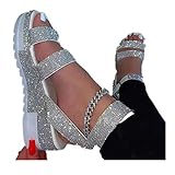 Platform Sandals for Womens Fashion Open Toe Ankel Strap Snakeskin Flats Beach Shoes Wedges Sandals...