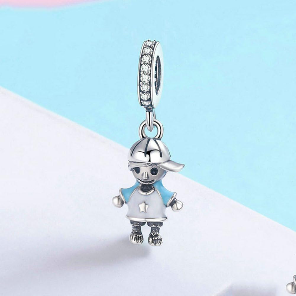 Ciondoli In Argento Sterling 925 Con Zirconi - Charm A Forma Di Animale/Cartone, Per Bracciali E Collane, 3 Pezzi - Foto 3