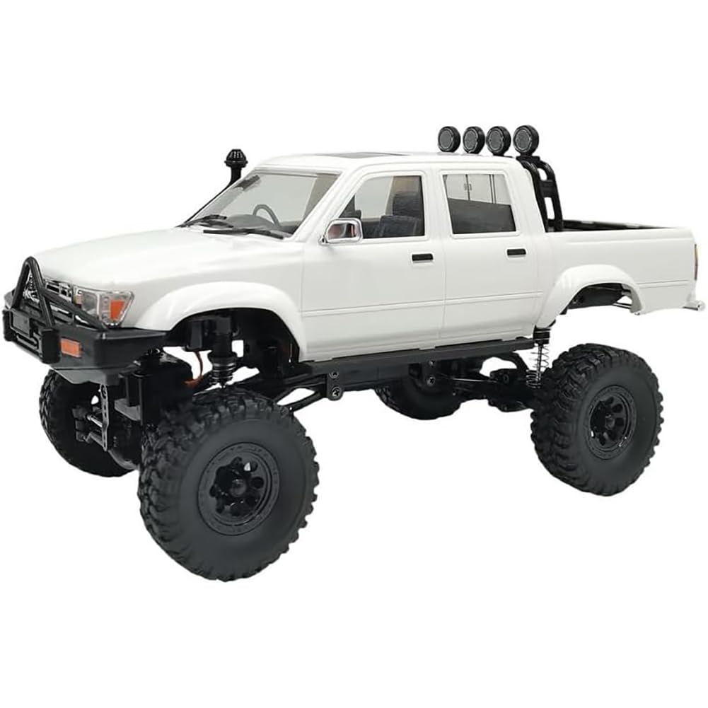 C64-1 1/16 Scale RC Pickup Truck, 4WD Off-Road Crawler z pełną kontrolą proporcjonalną, 2 baterie, pilot 2,4 GHz, samochód RC dla dorosłych,Red