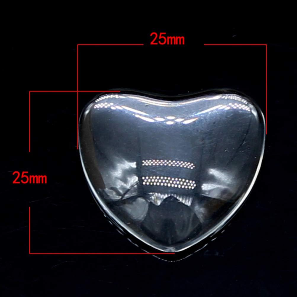 Healifty Heart Shaped Jewelry Sticker 0.98 Inch Clear Flatback Patch DIY Jewelry Accessory for Earrings Cufflinks and Crafts Decoration
