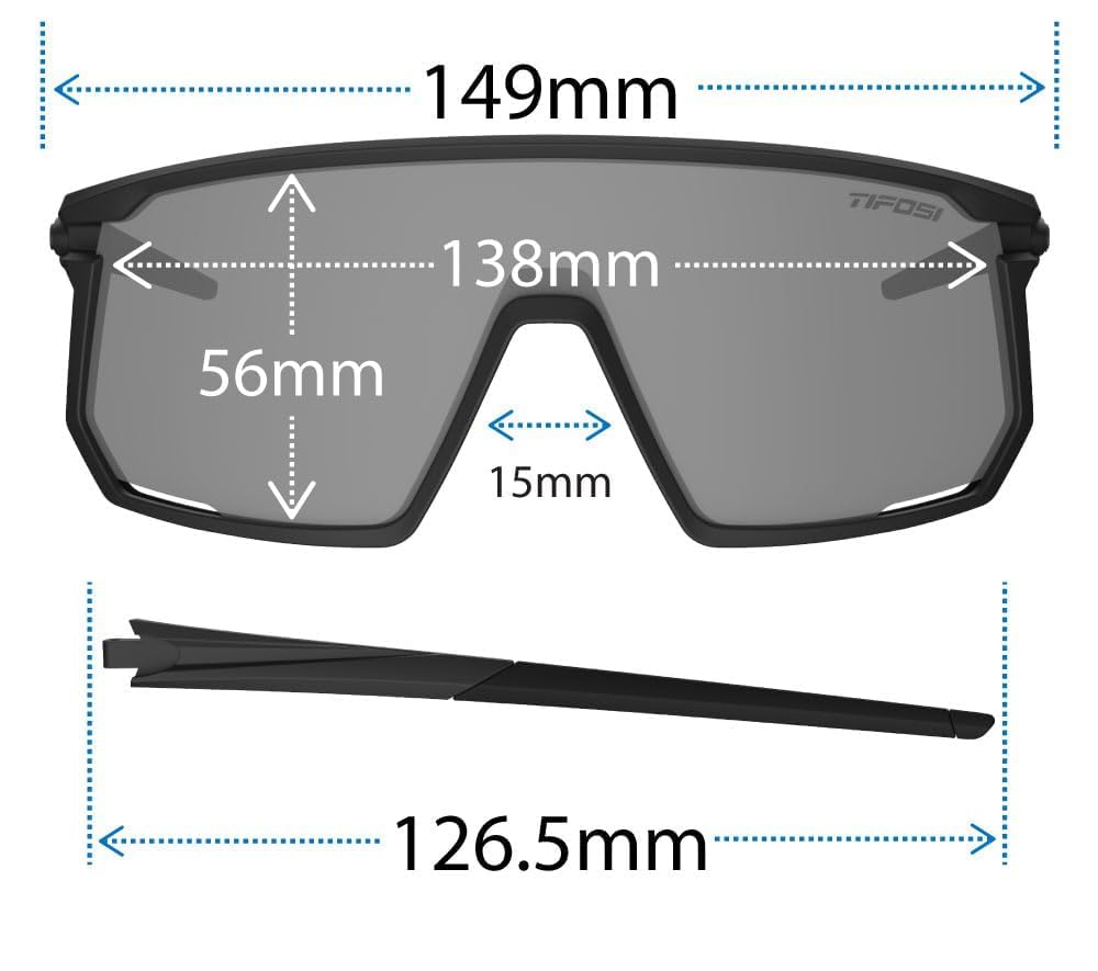 Tifosi Moab Okulary rowerowe – idealne do jazdy na rowerze (żwir, MTB i szos), baseballu i pickleballu, nietłukące się soczewki z poliwęglanu