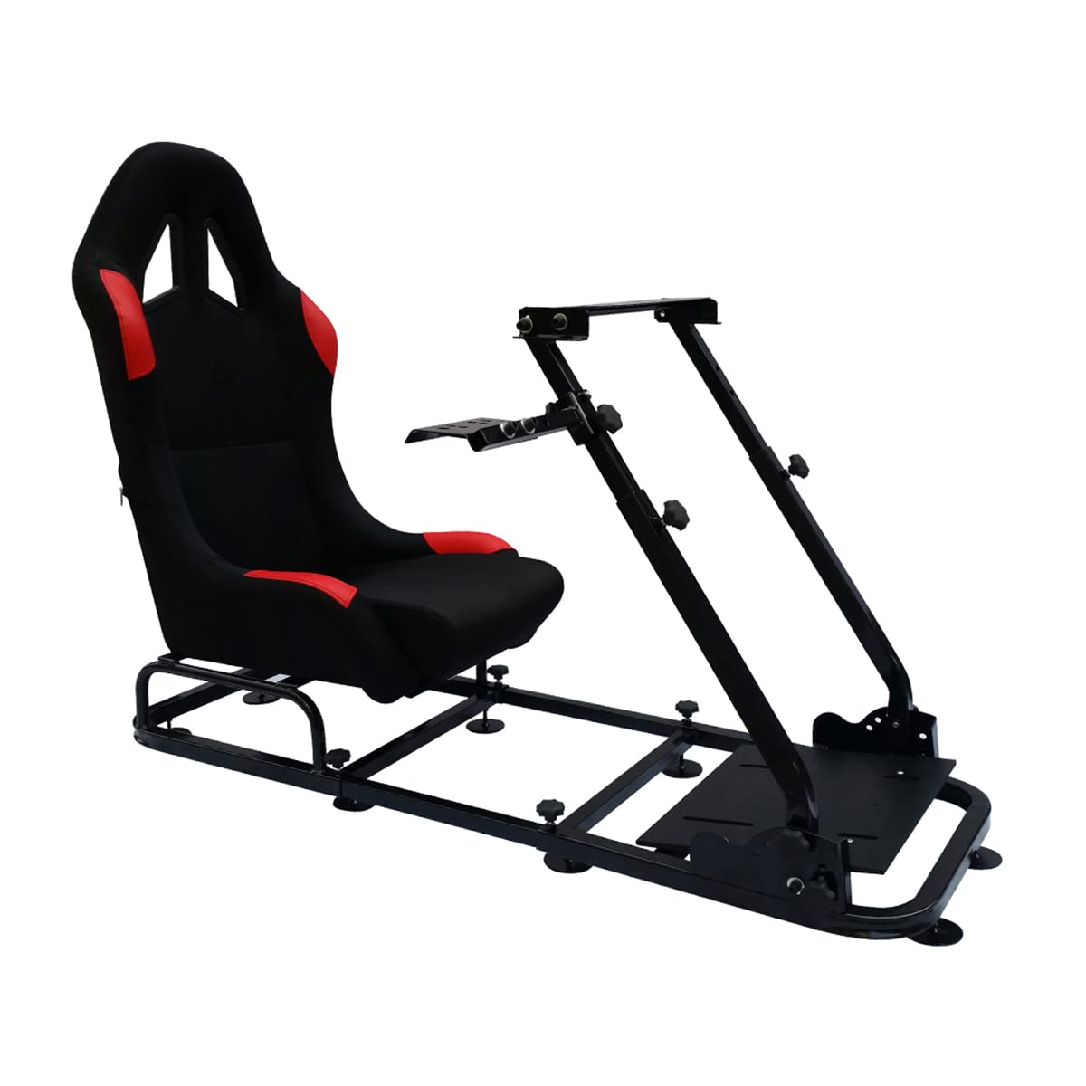 Sedia da gioco per pc e console di gioco, colore: nero e rosso
