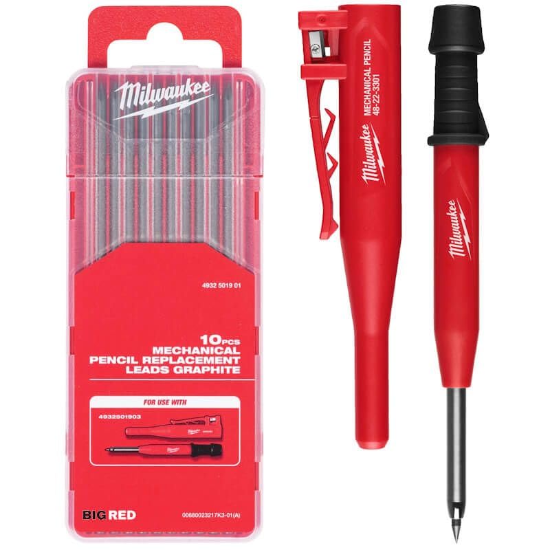 Milwaukee Mechanical Construction Pencil with Graphite Leads 10pc Box