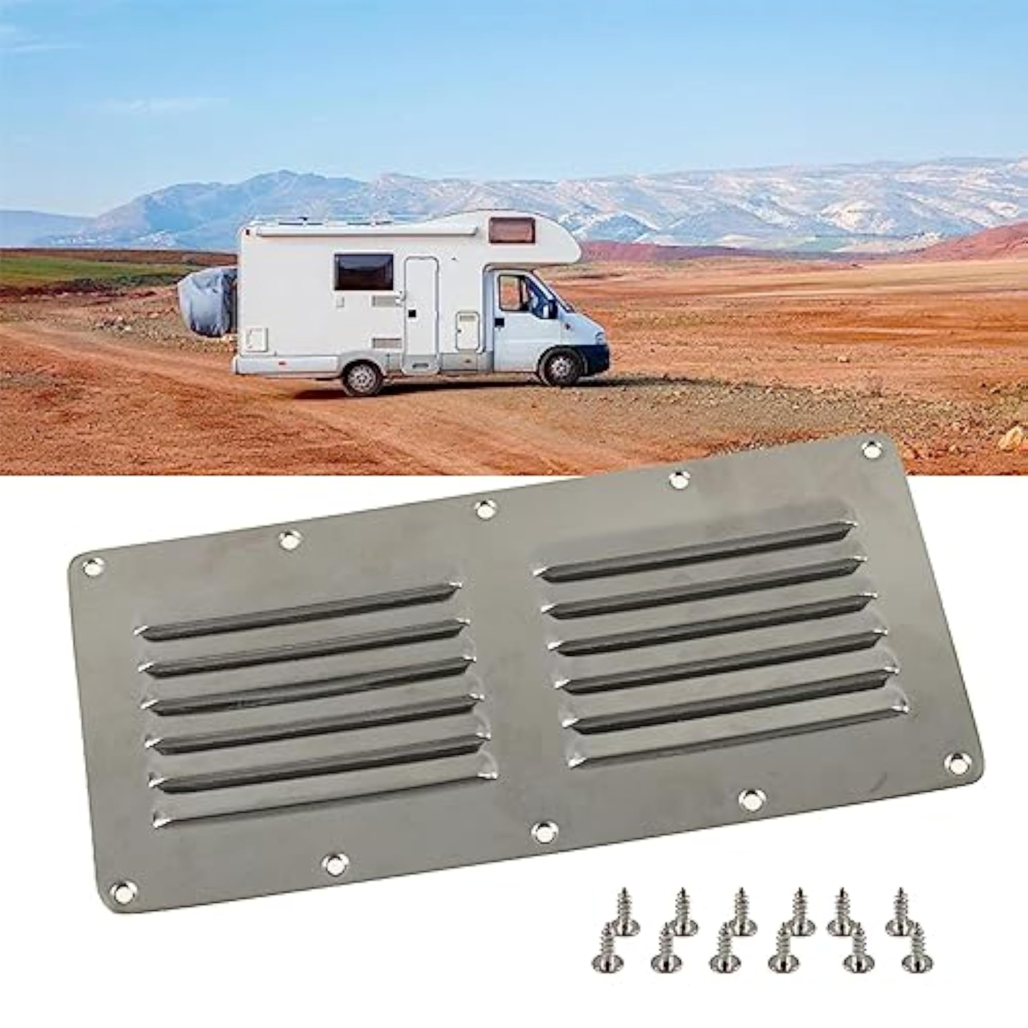 Marine Vent Louvered Vent Stamped Accessory for Boats