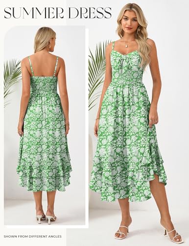 Image of GRACE KARIN Womens Maxi Floral Sundresses Summer Beach Boho Dress Spaghetti Strap Dresses Casual Fashion Clothes with Pockets