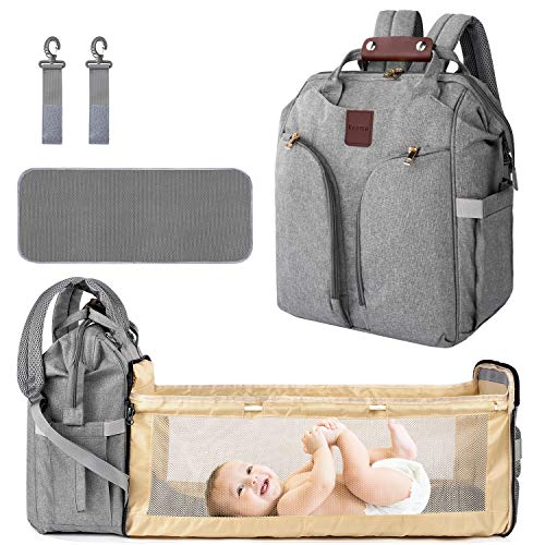 Kaome Diaper Bag Backpack, Upgraded Large Capacity Baby Bags, Multifunctional Diaper Bag with Changing Station, Insulated Pockets, Stroller Straps, Waterproof Baby Diaper Bags for Girls Boys Mom Dad