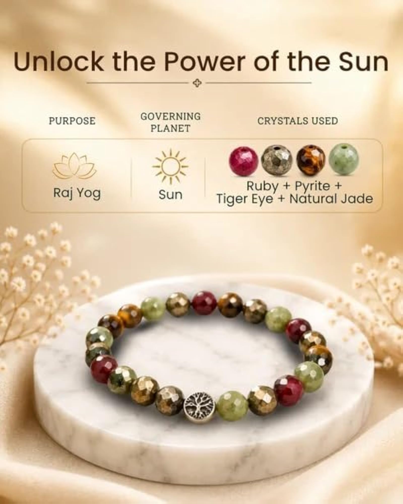 Raj Yog Crystal Beaded Bracelet for Women & Men