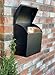 NACH Large Mailbox for House, 12.4”x7.1”x11.8 Black Mailboxes for Outside, Waterproof Mailbox - Baxter-Style Wall Mount Mailboxes for Outside