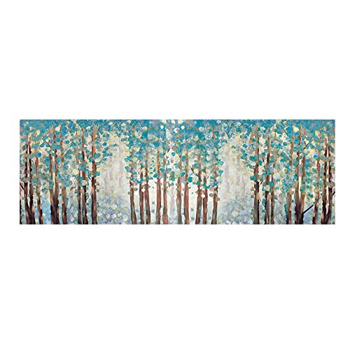 Peinture paysage arbre vert plante affiche décoration murale moderne salon 30x90 cm