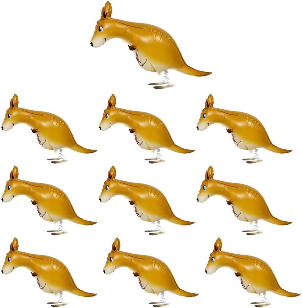 10Pcs Walking Animal Balloons Pet Balloons Farm Animal Balloon Foil Balloon (Dinosaur and Egg)