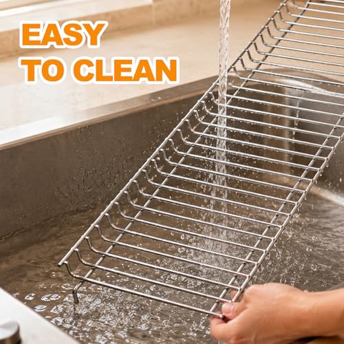 Image of SafBbcue Warming Rack for Monument Grill 24633 13892 17842 41847NG Monument Grill Replacement Parts, Stainless Steel Cooling Rack with Legs for Monument 35633R 35633B D405 D425 4-Burner Accessories