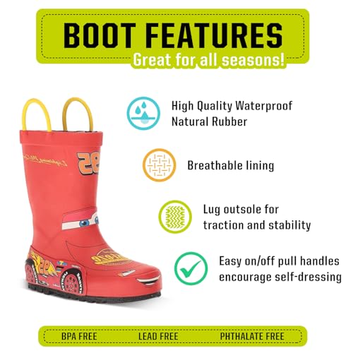 Image of Western Chief Kids Ladybug Rain Boot(Toddler /Little Kid /Big Kid) | Built for outdoor play, pull-on loops for self-dressing, comfort EVA insole, rubber traction outsole, toddler to big kid size